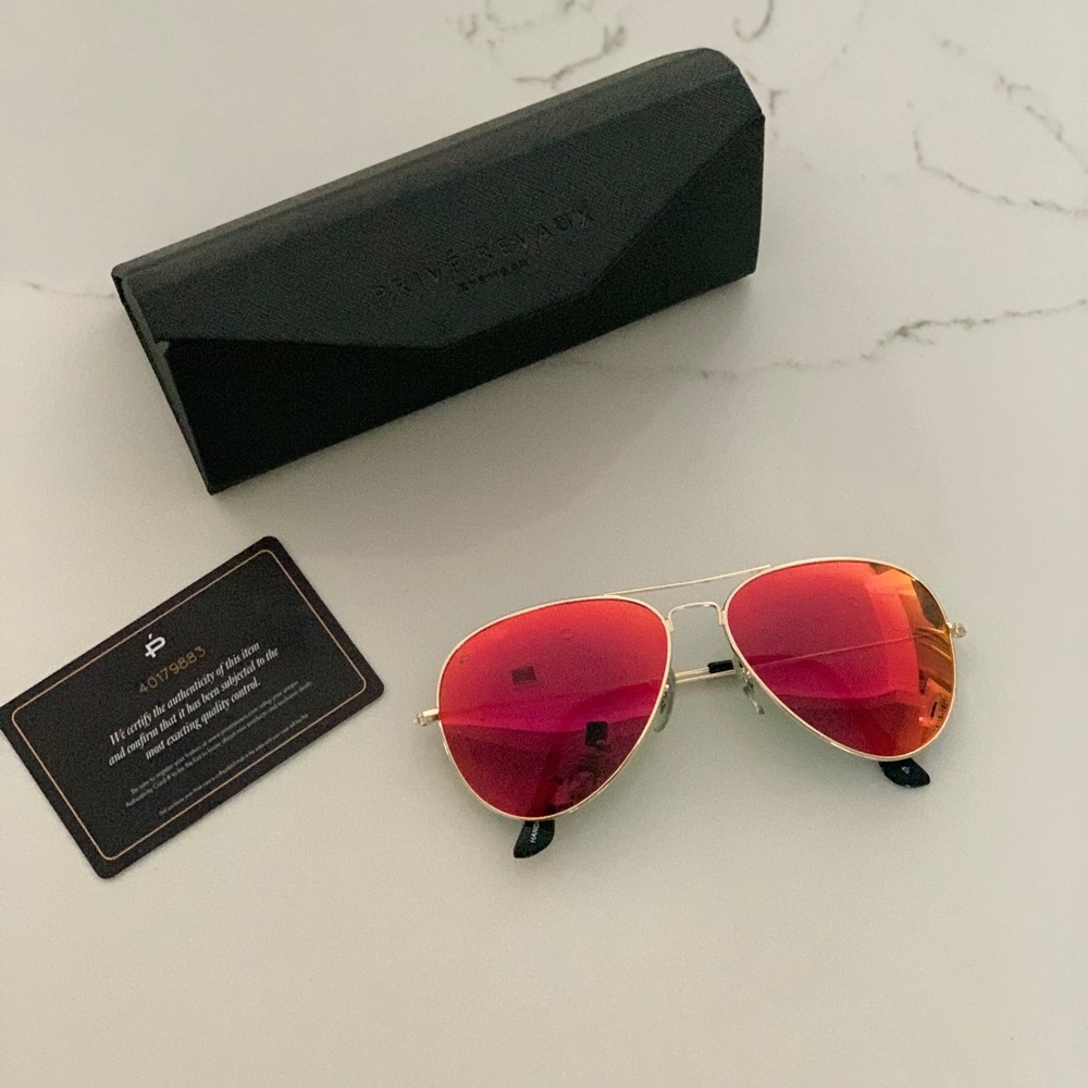 Prive Revaux - Red Mirrored Aviators